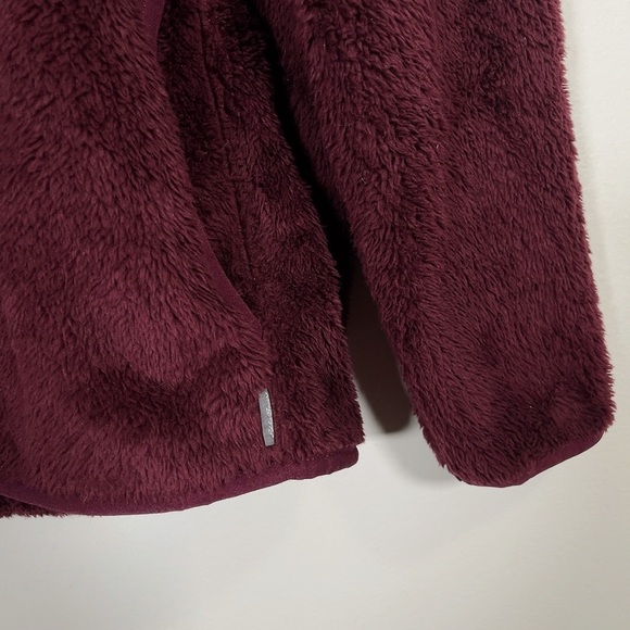EDDIE BAUER | SNAP MOCK BURGUNDY FLEECE PLUSH PULLOVER - Picture 5 of 12